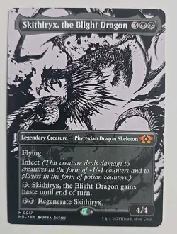 MTG Skithiryx, the Blight Dragon - Borderless Multiverse Legends NEVER PLAYED - Image 1