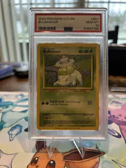 2023 Pokemon CLV-Trading Card Game Classic Bulbasaur #001 PSA 10 - Image 1