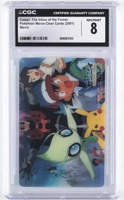 2001 POKEMON MOVIE CLEAR CARDS MOVIC CELEBI: THE VOICE OF THE FOREST CGC 8 - Image 1