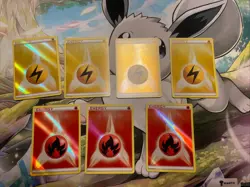 Fire And Electric Energy , 2013 Deck Exclusive (Holo), English, Pokemon Card Lot - Image 1