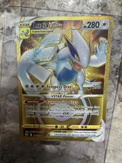 Lugia VSTAR 211/195 Silver Tempest 2022 Secret Gold Rare Holo Pokemon Card TCG - Image 2