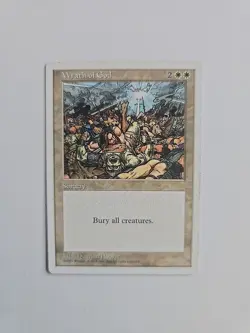 Wrath of God MTG Fourth Ed 4th RARE Magic MODERATE PLAYED - Image 1