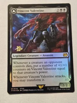 Magic MTG Final Fantasy - Vincent Valentine - Pre-Release Foil Nm - Image 1