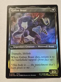 Magic MTG Final Fantasy - Vincent Valentine - Pre-Release Foil Nm - Image 2
