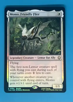 Mtg Avatar The Last Airbender Momo, Friendly Flier Unique Foil - Image 1