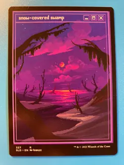 MTG 1x FULL ART Snow-Covered Swamp # 327 Secret Lair Drop Magic Gathering x1 NM - Image 1