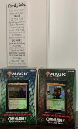 Magic: The Gathering Dungeons and Dragons - Draconic Rage and Aura of Courage - Image 1