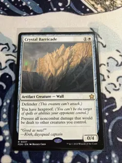 Crystal Barricade Foundations Magic the Gathering MTG FDN - Image 1