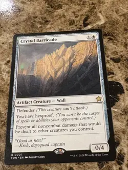 CRYSTAL BARRICADE Magic MTG Foundations - Image 1