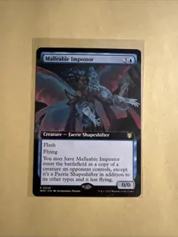 MTG Malleable Imposter WOC 0046 R NM Regular Extended Art - Image 2