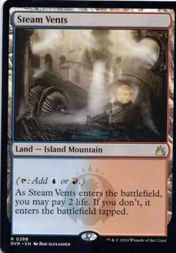 Steam Vents Ravnica Remastered - Magic MTG NM - Image 1