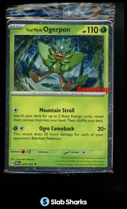 2024 POKEMON TWM TEAL MASK OGERPON #024/167 GAMESTOP EXCLUSIVE PROMO SEALED - Image 1