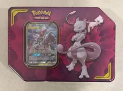 2019 POKEMON MEW & MEWTWO GX SM191 TAG TEAM POWER PARTNERSHIP TIN SEALED - Image 1