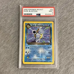 2000 Pokemon Rocket #20 Dark Blastoise 1st Edition PSA 9 MINT 20/82 - Image 1