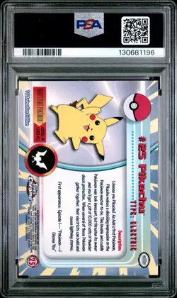 2000 TOPPS CHROME POKEMON T.V. #25 PIKACHU PSA 10 - Image 2