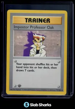 1999 POKEMON SET 1ST EDITION #73/102 IMPOSTOR PROFESSOR OAK - Image 1