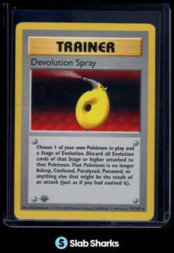 1999 POKEMON SET 1ST EDITION #72/102 DEVOLUTION SPRAY - Image 1