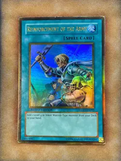 Yugioh Reinforcement of the Army GLD1-EN032 Gold Rare Limited Edition MP - Image 1