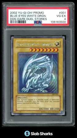 2002 YU-GI-OH! PROMO DARK DUEL STORIES #DDS-001 BLUE-EYES WHITE DRAGON PSA 4 - Image 1
