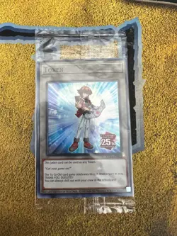 Yugioh SEALED Jaden Token TKN5-EN012 25th Anniversary Quarter Century Super Rare - Image 1