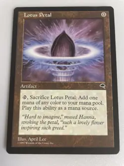 1997 Magic The Gathering “ Lotus Petal “ Artifact Card. - Image 1