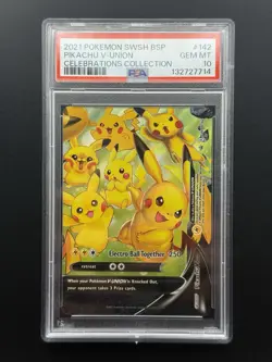 Pikachu V-Union SWSH142 SWSH: Sword & Shield Promo Cards Holo - PSA 10 Gem Mint - Image 1