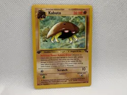 1999 Pokemon TCG Kabuto 1st Edition Fossil Card 50/62 LP English Vintage - Image 1