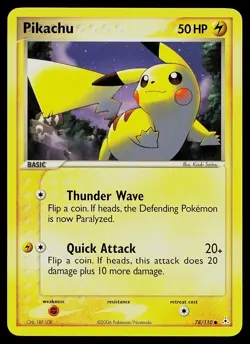 Pokemon Card - Pikachu Holon Phantoms 78/110 Common Non Holo - Image 1