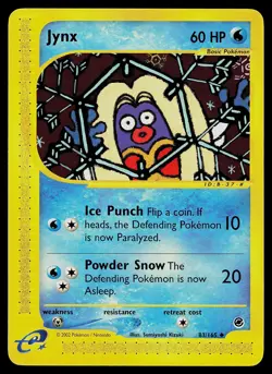 Pokemon Card - Jynx Expedition 83/165 Uncommon Non Holo - Image 1