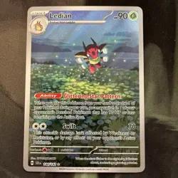 Ledian 144/142 Sv07: Stellar Crown Illustration Rare Holo Pokemon Card - Image 1