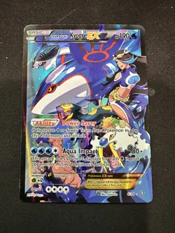 Team Aqua's Kyogre EX 6/34 - Double Crisis - Holo Ultra Rare - LP Pokemon Card - Image 1