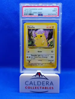 PIKACHU YELLOW CHEEKS 1999-2000 4th PRINT POKEMON CARD BASE SET - PSA 9 MINT - Image 1