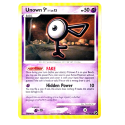 Unown [F] 56/106 Pokemon Diamond & Pearl Great Encounters Uncommon Card 2008 LP - Image 1