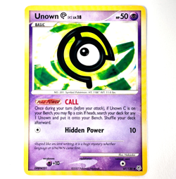 Unown [C] 67/130 Diamond and Pearl Regular Non-Holo MP 2007 Pokemon Card - Image 1