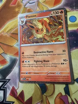 Pokemon TCG Flareon SVP 167 S&V Cosmos Holo SWIRL Black Star Promo Card - NM - Image 1