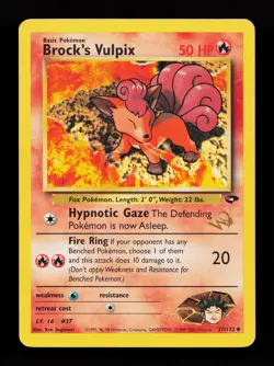 Brock's Vulpix [W Stamped] 037/132 Promo WoTC Promo Pokemon Card - Image 1