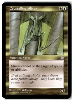 MTG Crystalline Sliver - Stronghold Moderately Played English - Image 1