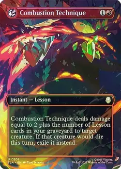 MTG Avatar *FOIL* BORDERLESS SCENE U Combustion Technique #0301 - Image 1