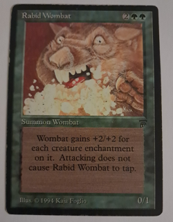 Rabid Wombat MP Legends MTG Magic the Gathering - Image 1
