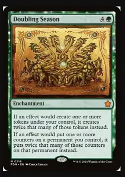 MTG Magic the Gathering Doubling Season 216 Foundations - Image 1