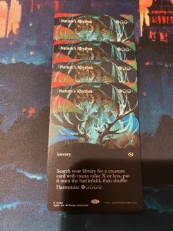MTG Tarkir Dragonstorm Natures Rhythm Borderless x 4 - Image 1