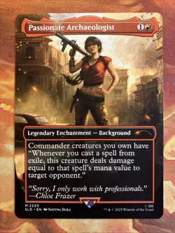 MTG Borderless Passionate Archaeologist Secret Lair: PlayStation X Uncharted!! - Image 1