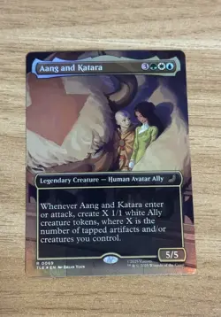 Aang and Katara (Borderless) TLE #69 - MTG Avatar: The Last Airbender Foil - Image 1