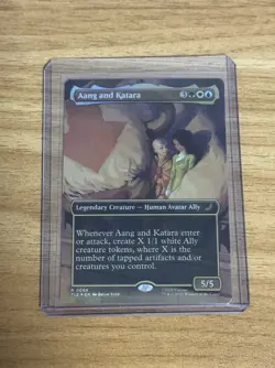 Aang and Katara (Borderless) TLE #69 - MTG Avatar: The Last Airbender Foil - Image 3