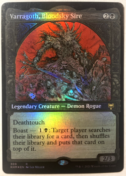 MTG Varragoth, Bloodsky Sire (Showcase Foil) Kaldheim 309 LP - NM - Image 1
