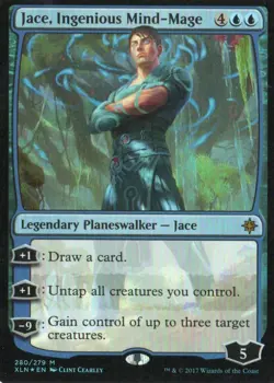 MTG IXALAN JACE, INGENIOUS MINDMAGE RARE FOIL - Image 1