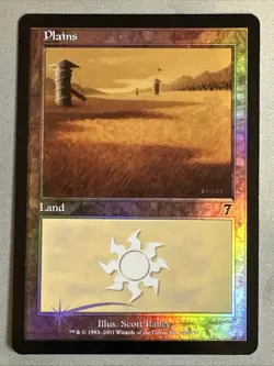 MTG / Plains / 7ED / #341 / FOIL / Land / NM - Image 1