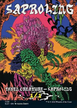 MTG Saproling Token - Borderless, NM-Mint, English Secret Lair Drop Series - Image 1