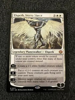 Magic The Gathering MTG - Elspeth, Storm Slayer - Tarkir: Dragonstorm - Image 1