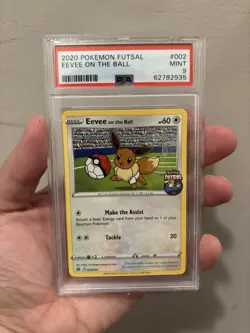 PSA 9 MINT Pokemon Eevee on the Ball Futsal #002 2020 - Image 1